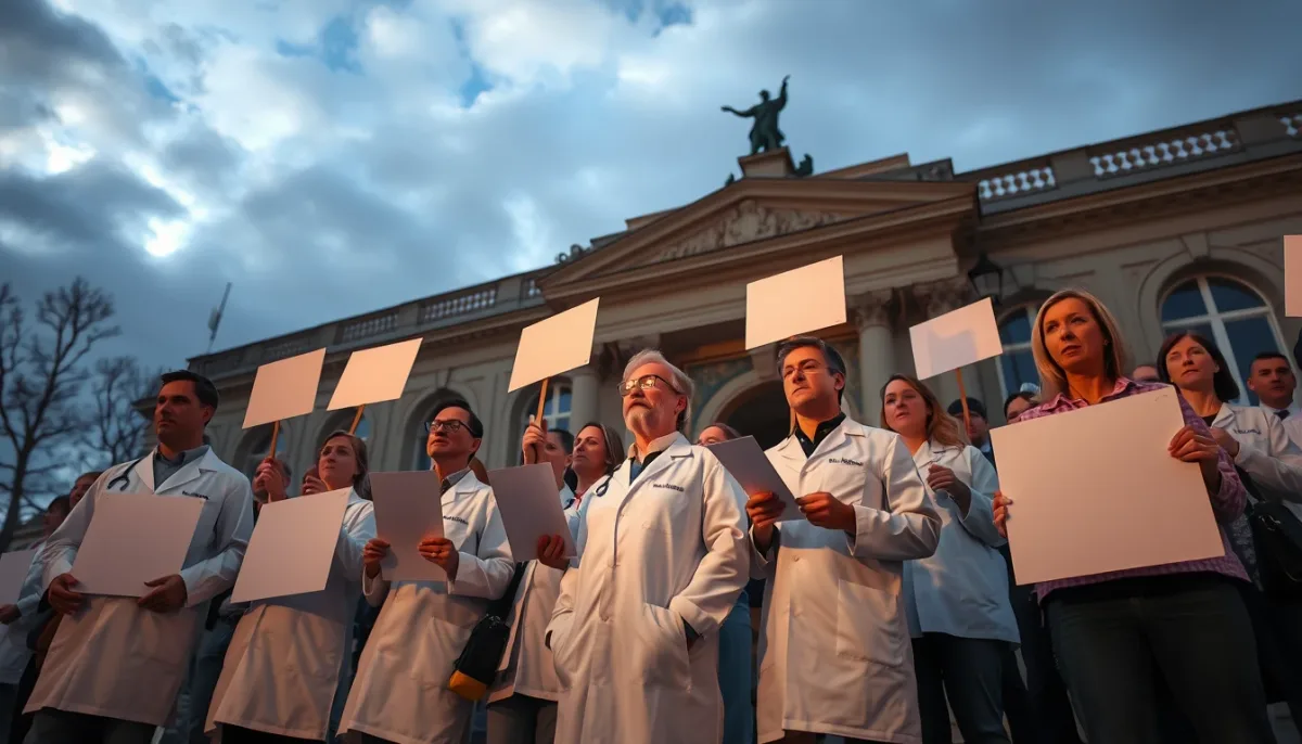 Grève des médecins : forte mobilisation contre le budget Sécurité sociale